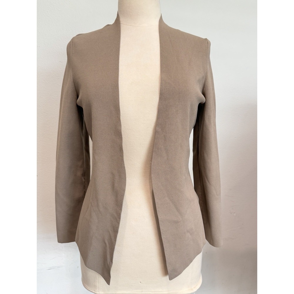M.M.Lafleur The Woolf Jardigan Women's MEDIUM Taupe Beige Knit Jacket Cardigan